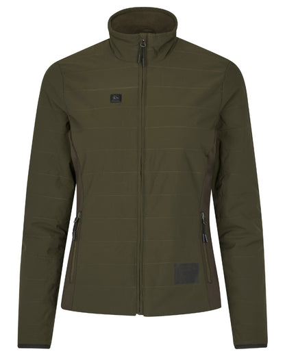 Pine Green Coloured Seeland Womens Celsius Aia Heat Jacket on white background 