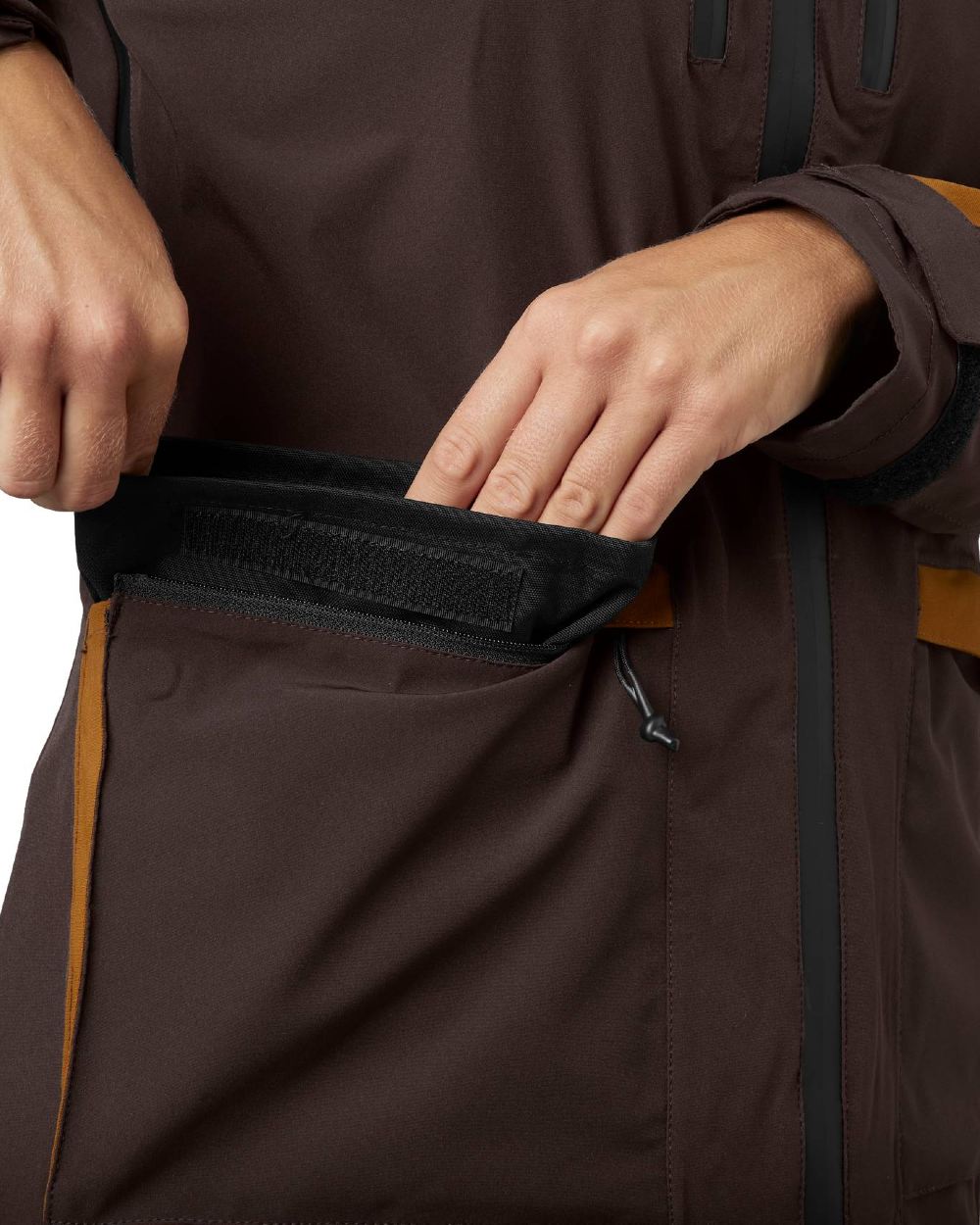 Dark Brown Coloured Seeland Womens Dog Active Jacket on white background 