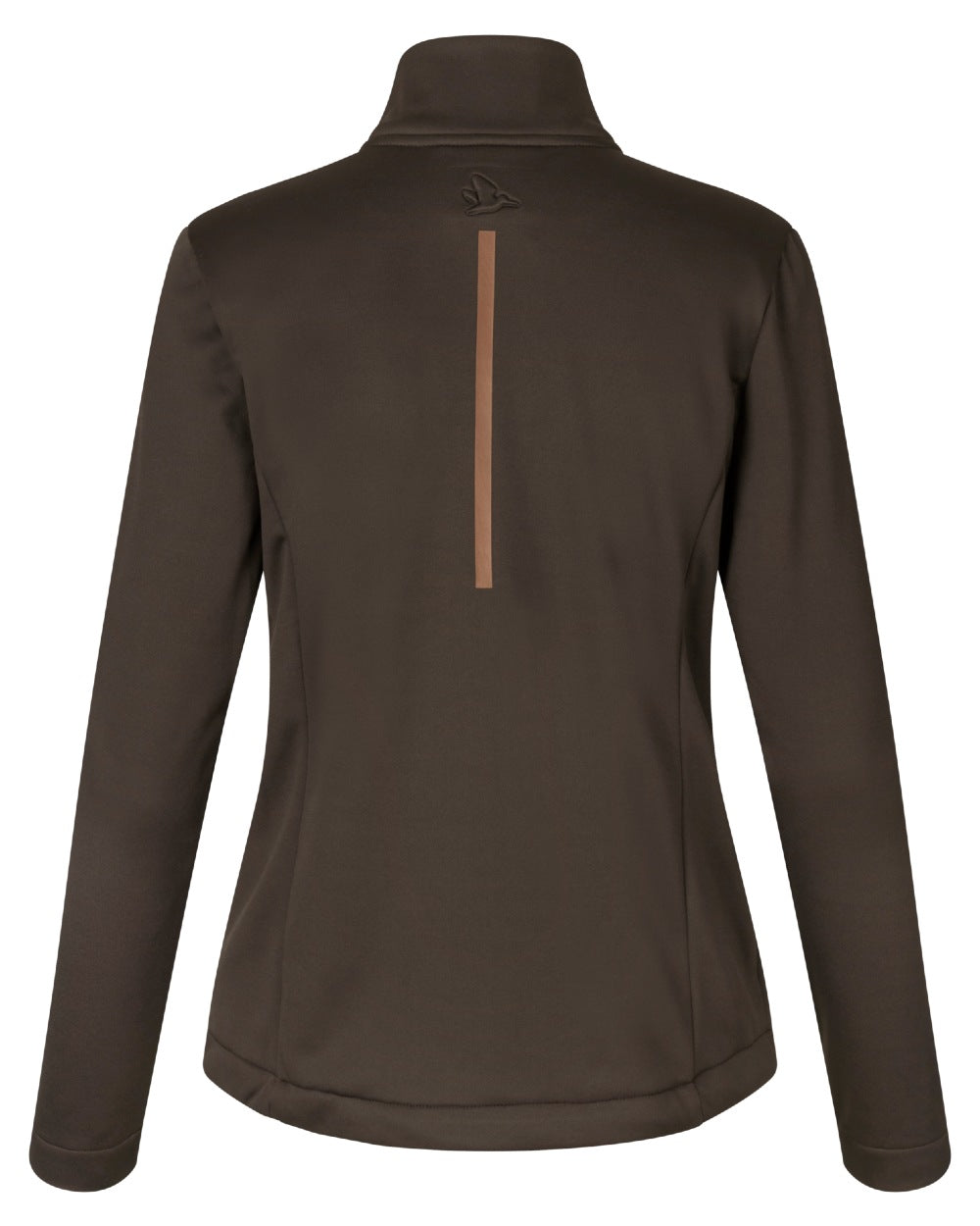 Dark Brown Coloured Seeland Womens Emily Fleece on white background 