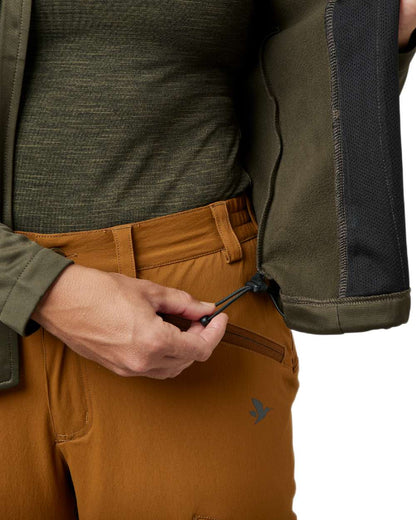 Pine Green Coloured Seeland Womens Emily Fleece on white background 