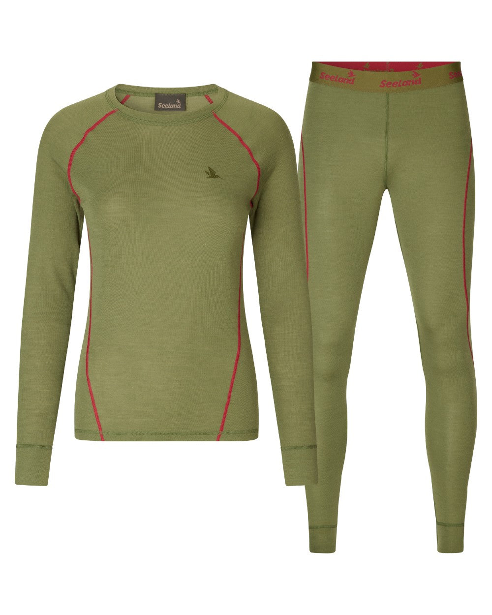 Capulet Olive Coloured Seeland Womens Hawker Base Layer on white background 