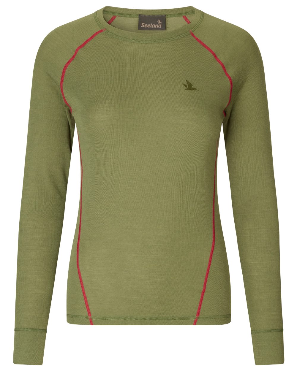 Capulet Olive Coloured Seeland Womens Hawker Base Layer on white background 