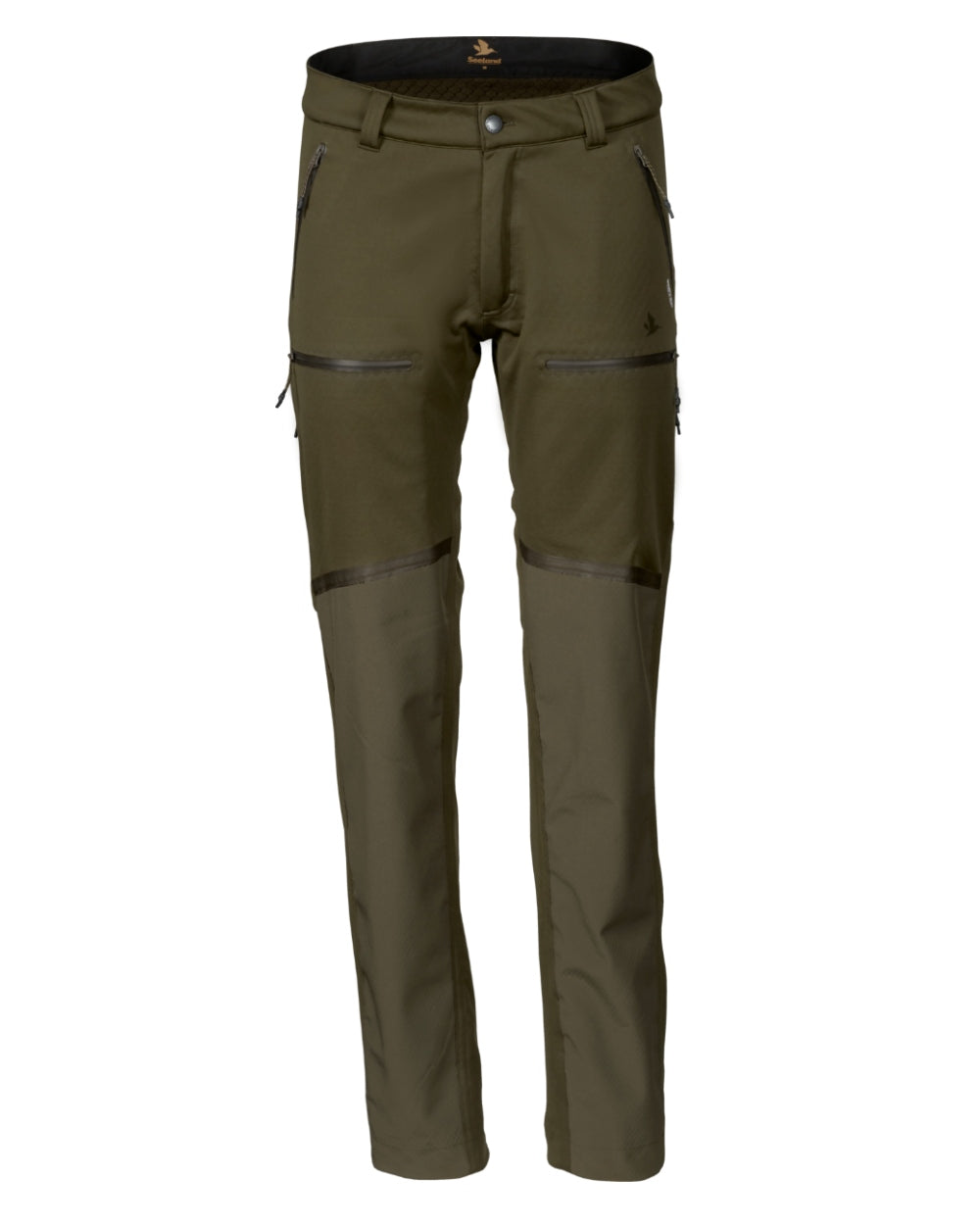 Pine Green Coloured Seeland Womens Hawker Waterproof Advance Trousers on White background 