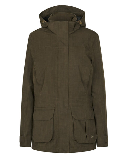 Light Pine Coloured Seeland Womens Highpoint Harriet Jacket on white background 