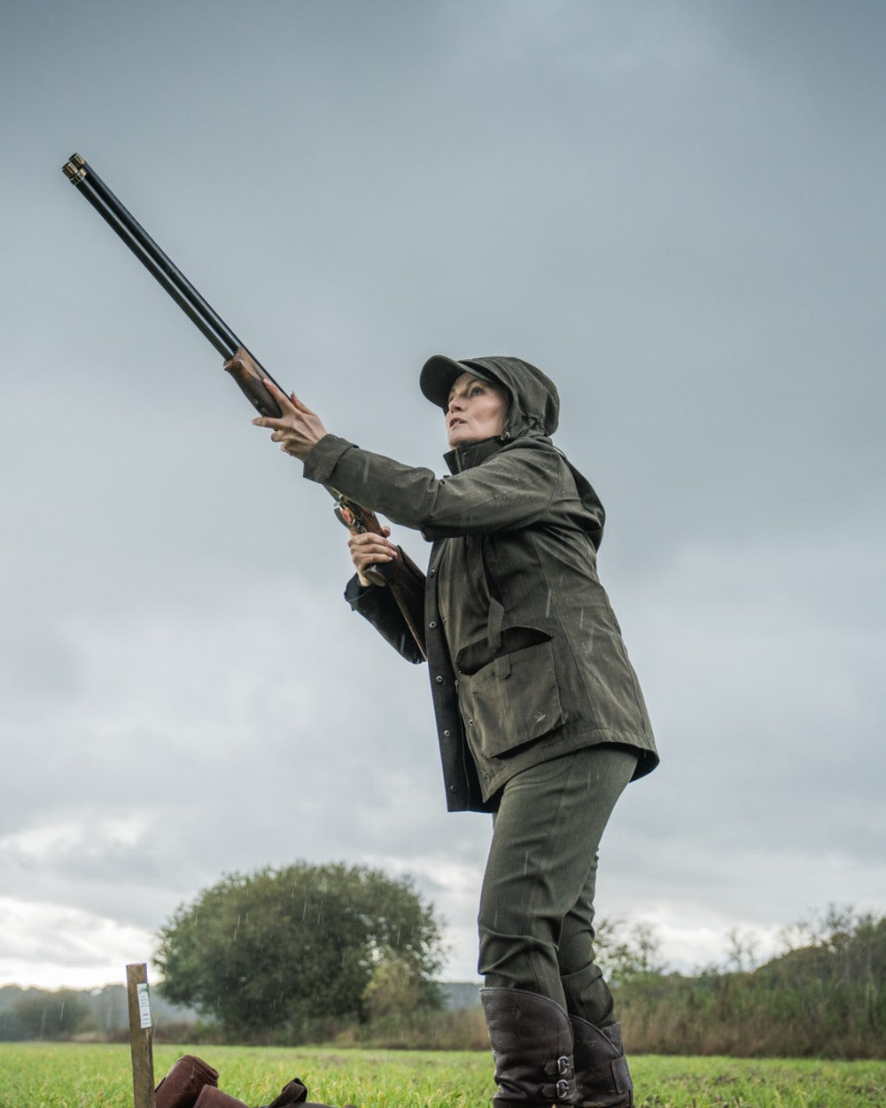 Light Pine Coloured Seeland Womens Highpoint Harriet Jacket on outdoor background 