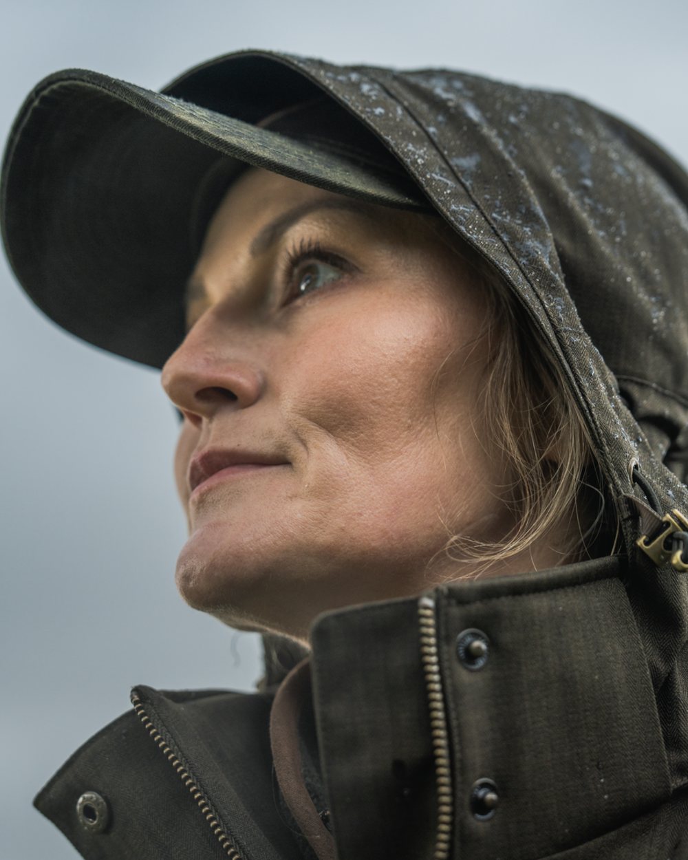 Light Pine Coloured Seeland Womens Highpoint Harriet Jacket on outdoor background 