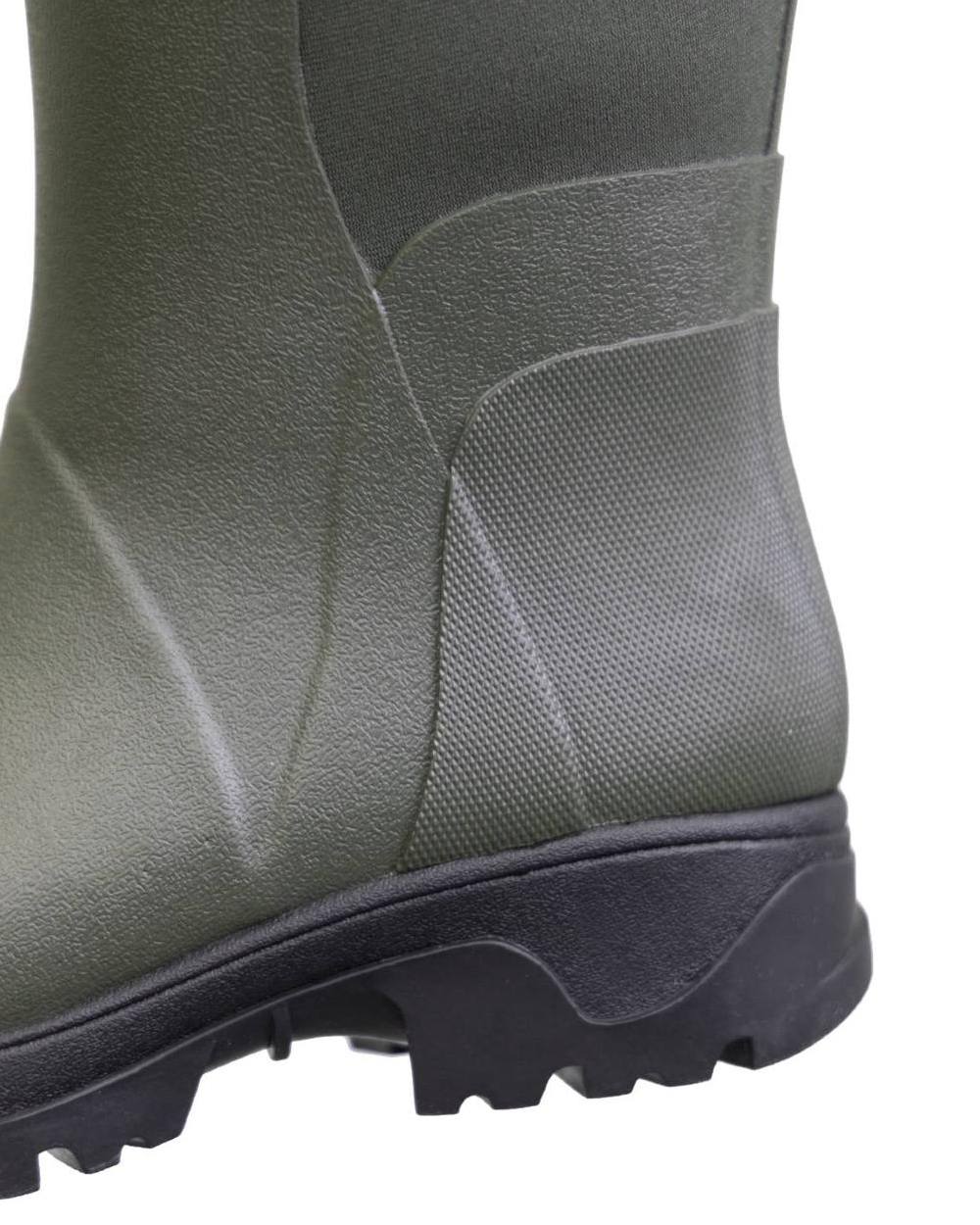 Pine Green Coloured Seeland Womens Hillside Flex Wellingtons on white background 