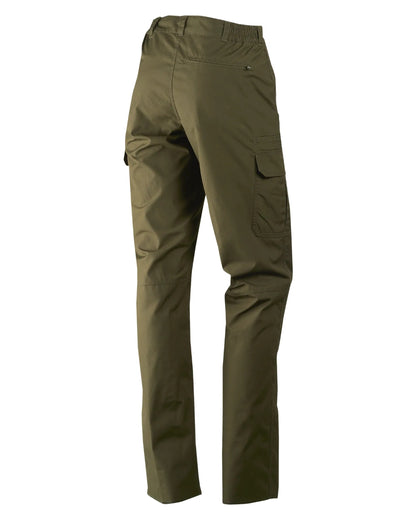 Pine Green Coloured Seeland Womens Key-Point Trousers on white background 