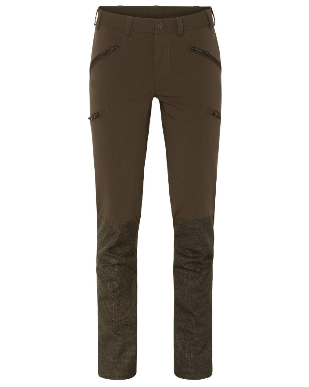 Pine Green coloured Seeland Womens Larch Membrane Trousers on White background 