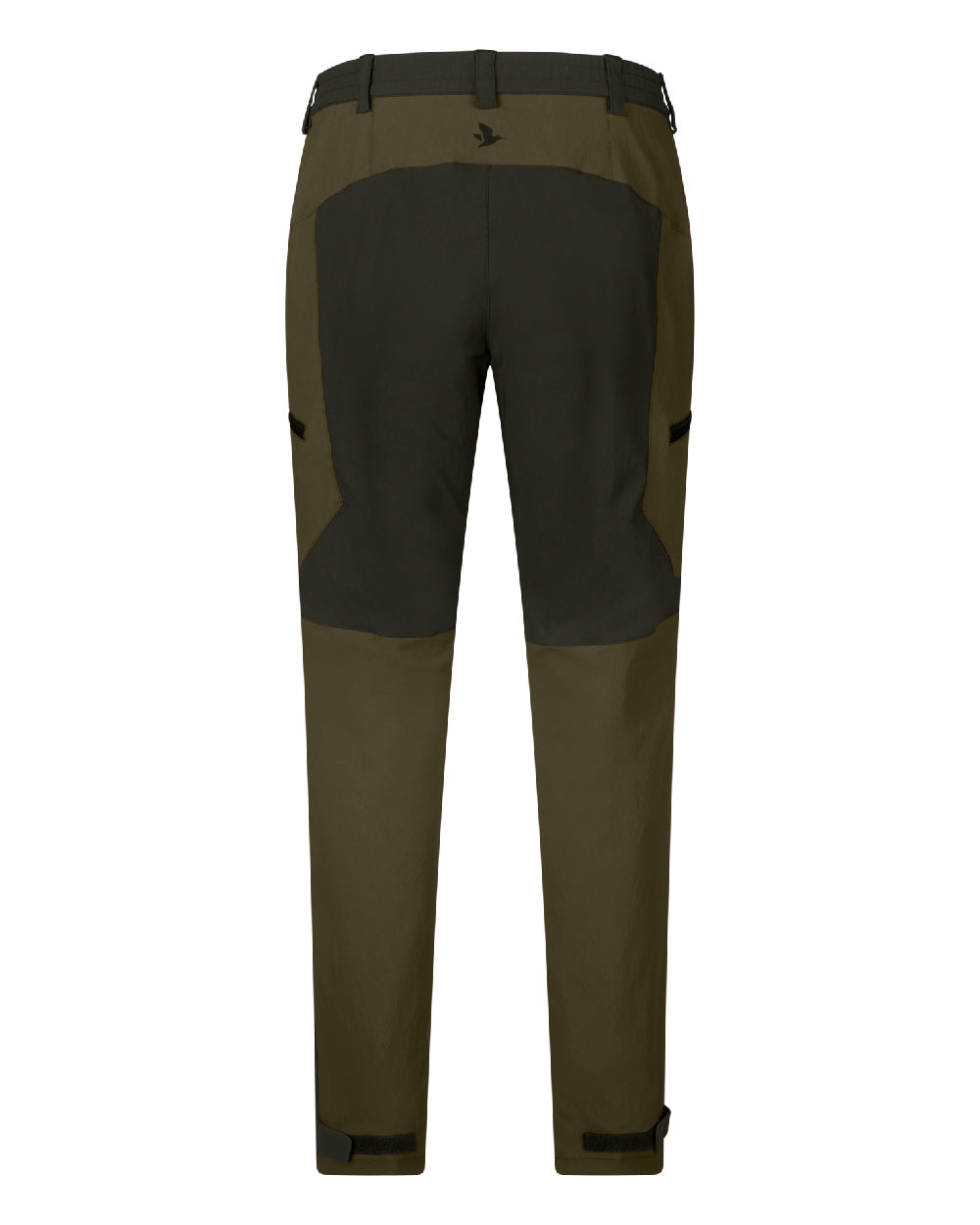 Grizzly Brown Duffel Green coloured Seeland Womens Larch Stretch Trousers on White background 