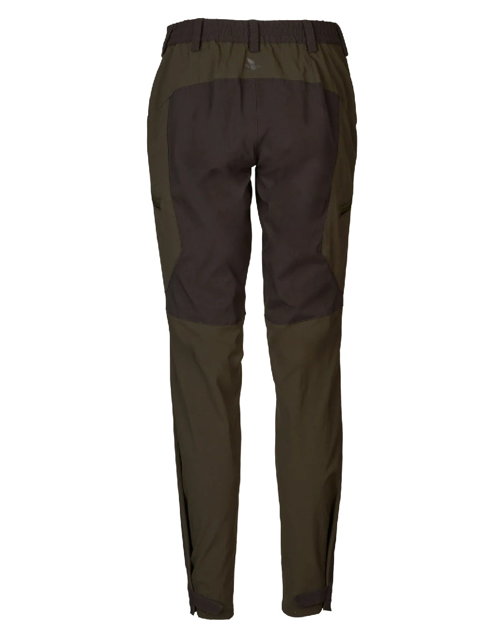 Pine Green Chocolate Torte coloured Seeland Womens Larch Stretch Trousers on White background 