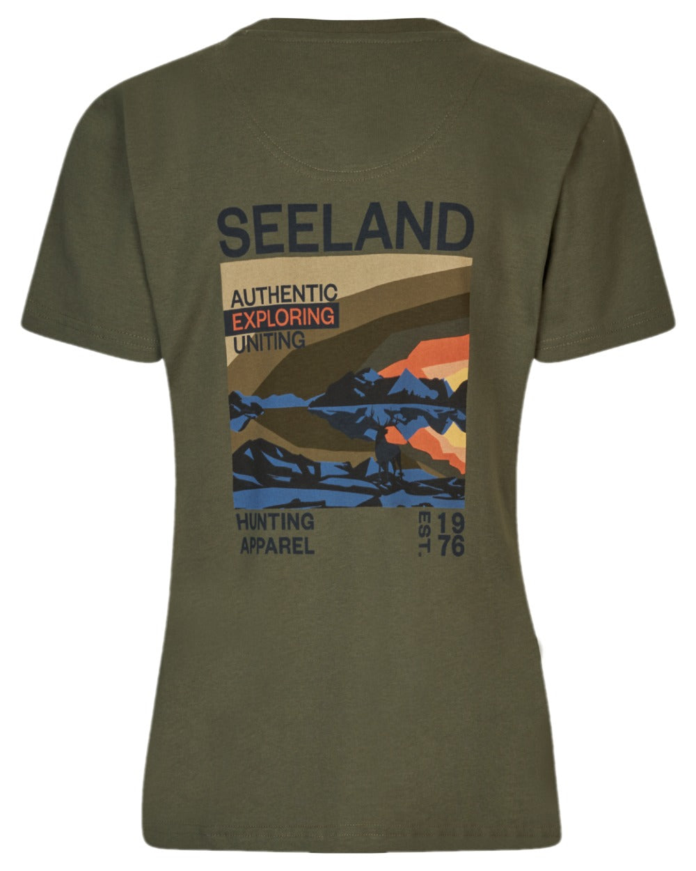Grape Leaf Coloured Seeland Womens Leala T-Shirt on white background 