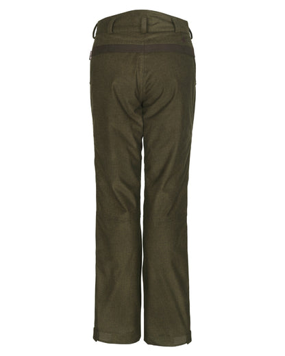 Pine Green Coloured Seeland Womens North Trousers on white background 