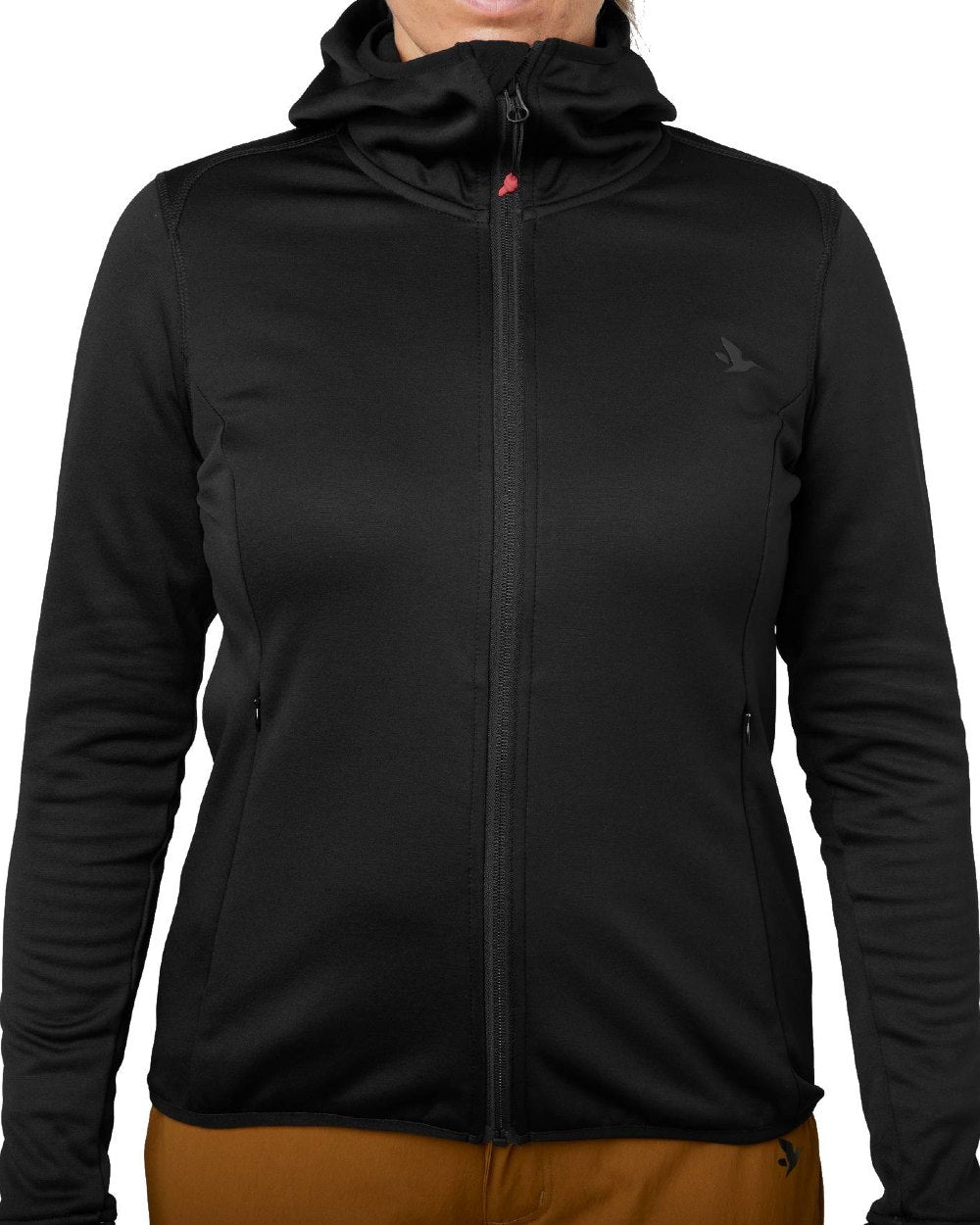 Meteorite Coloured Seeland Womens Power Fleece Jacket on White background 