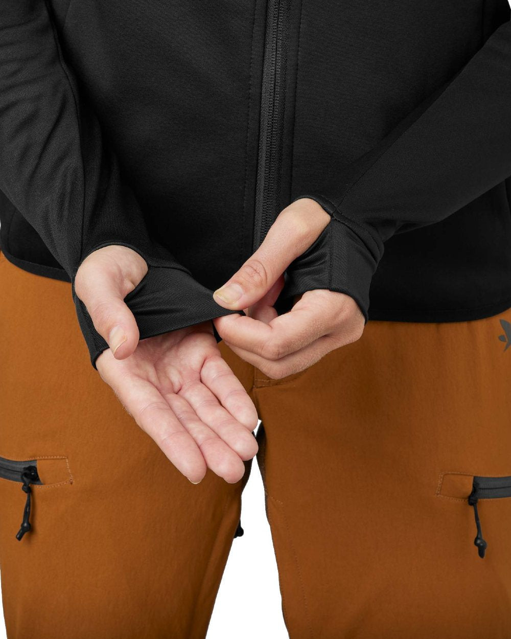 Meteorite Coloured Seeland Womens Power Fleece Jacket on White background 