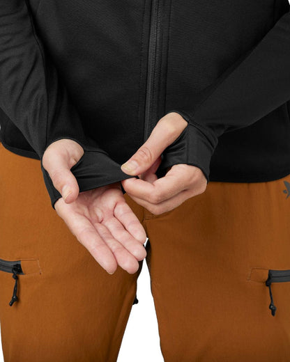 Meteorite Coloured Seeland Womens Power Fleece Jacket on White background 