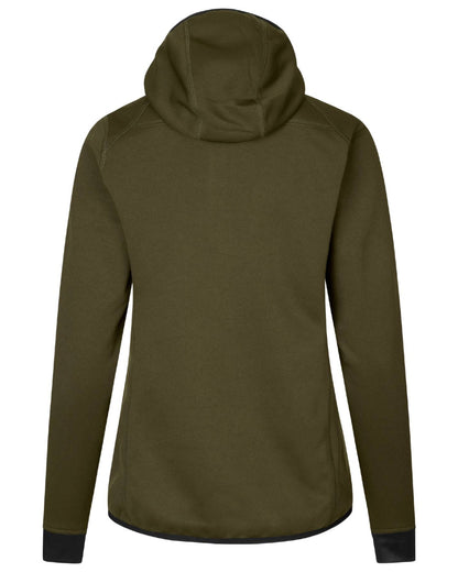 Pine Green Coloured Seeland Womens Power Fleece Jacket on White background 