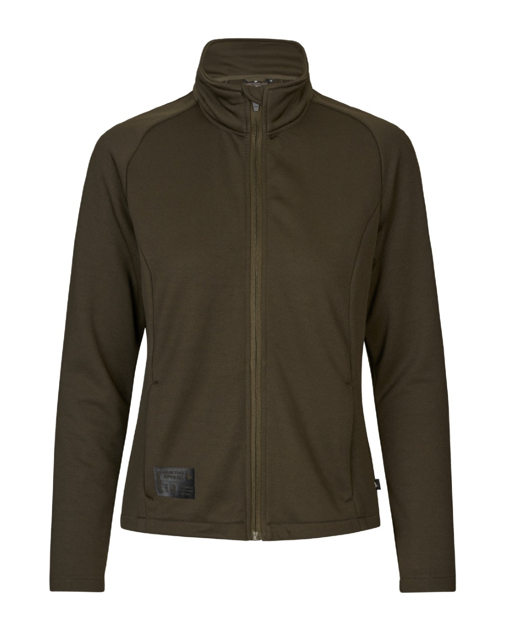 Pine Green Coloured Seeland Womens Tidal Tora Fleece Jacket on White background 