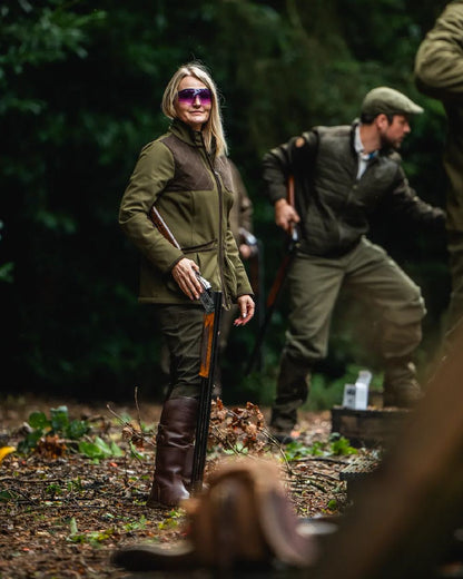 Light Pine Coloured Seeland Womens Wenlock Faye Jacket on outdoor background 