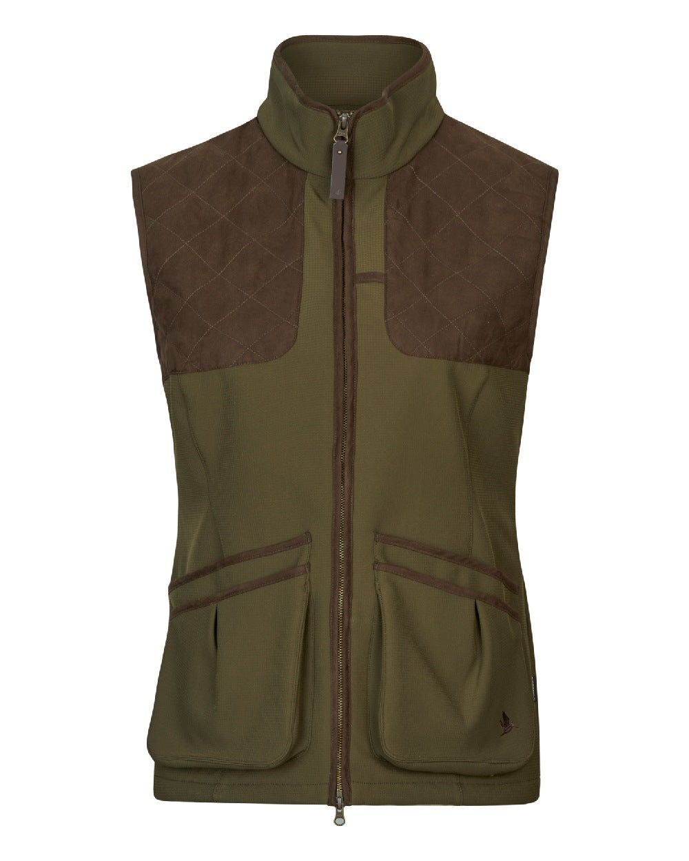 Light Pine Coloured Seeland Womens Wenlock Faye Waistcoat on White background 