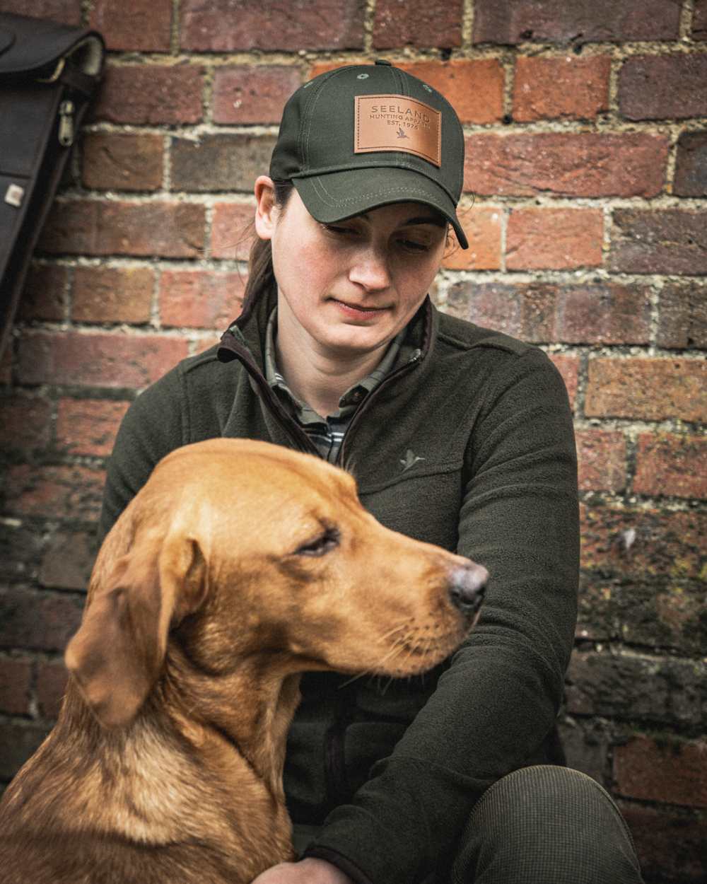 Pine Green Melange Coloured Seeland Womens Woodcock Ivy Fleece Jacket on outdoor background 