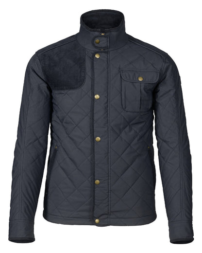 Classic Blue Coloured Seeland Woodcock Advanced Quilted Jacket on White background 