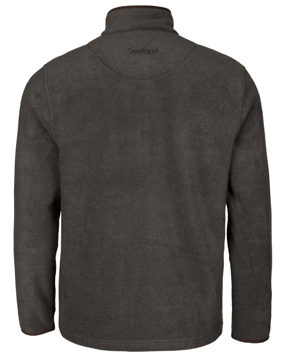 Dark Grey Melange Coloured Seeland Woodcock Earl Fleece Jacket on White background 