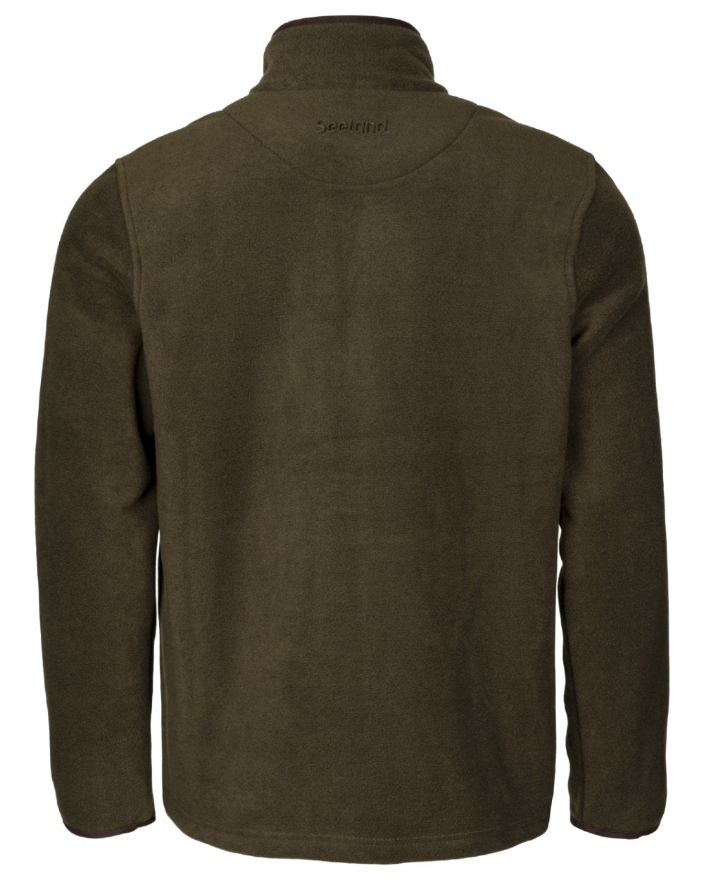 Pine Green Melange Coloured Seeland Woodcock Earl Fleece Jacket on White background 