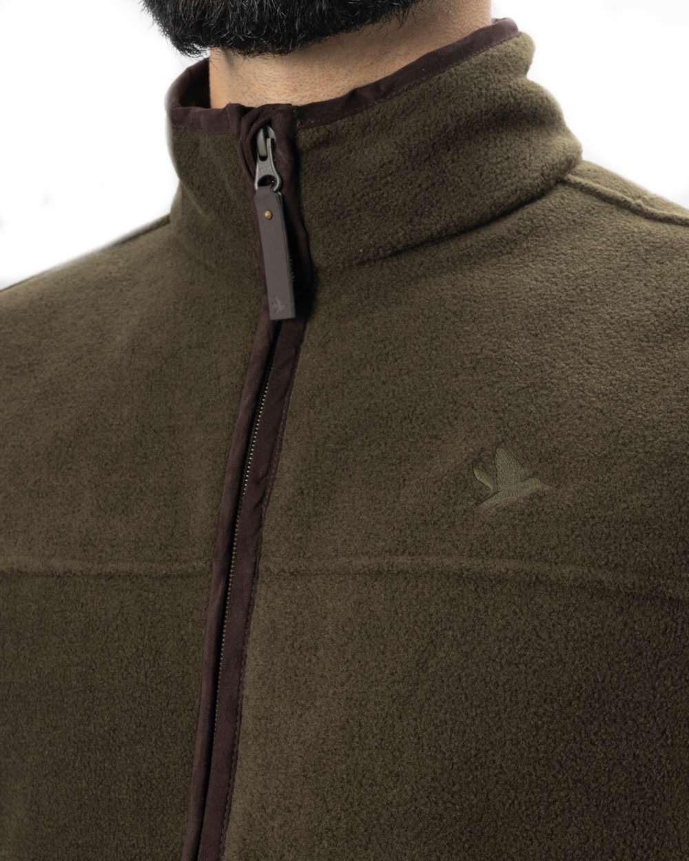 Pine Green Melange coloured Seeland Woodcock Earl Waistcoat on white background 