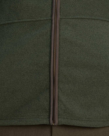 Classic Green Coloured Seeland Woodcock Fleece Jacket on White background 