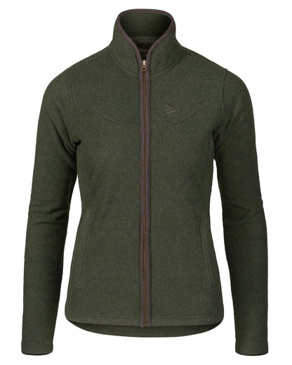 Classic Green Coloured Seeland Woodcock Ladies Fleece on White background 