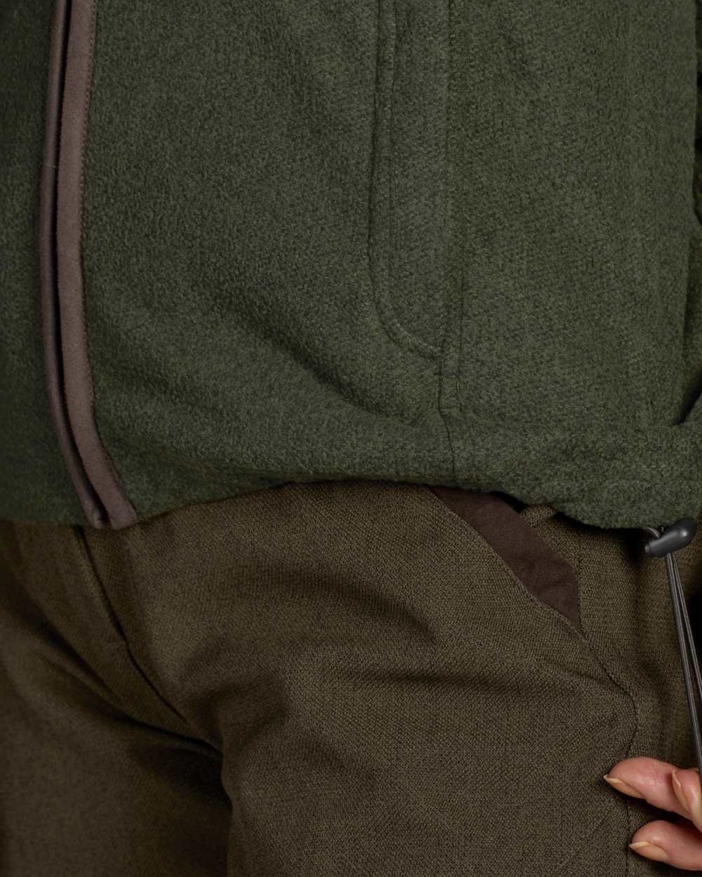Classic Green Coloured Seeland Woodcock Ladies Fleece on White background 