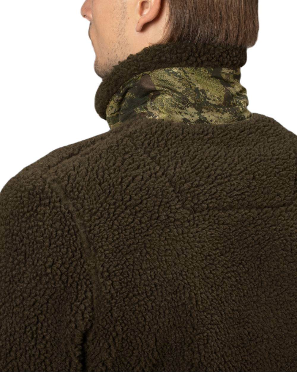Grizzly Brown Coloured Seeland Zephyr Camo Fleece Jacket on White background 