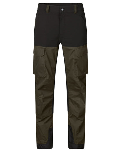 Grizzly Brown/Meteorite coloured Seeland Elm Trousers on white background 