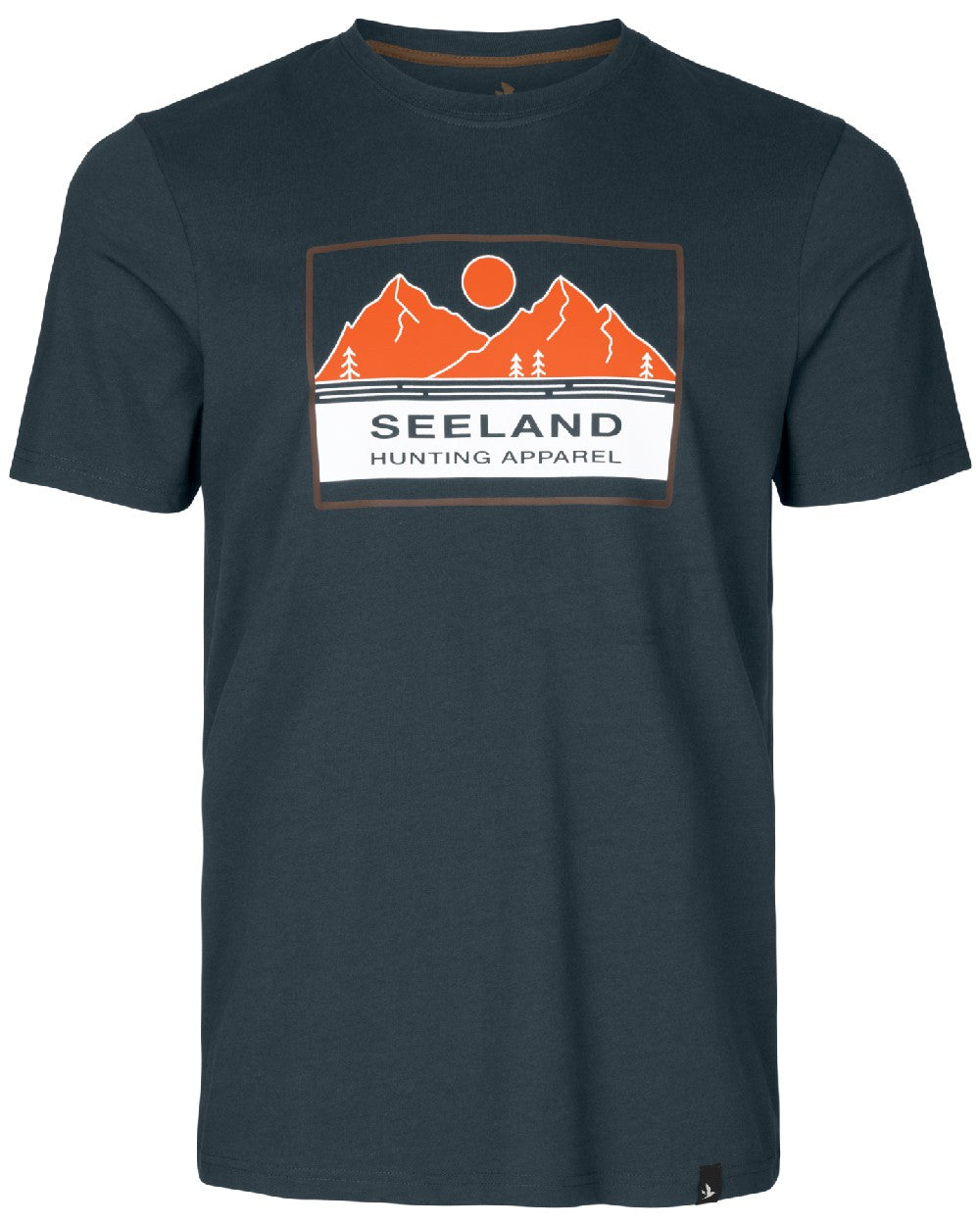 Dark Navy coloured Seeland Kestrel T-Shirt on white background 