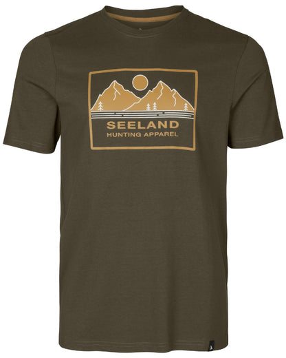 Grizzly Brown coloured Seeland Kestrel T-Shirt on white background 