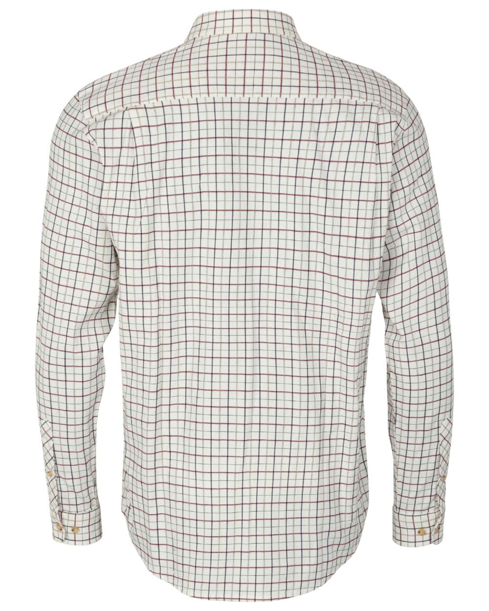 Cabernet/Blue Check coloured Seeland Shooting Shirt on white background 