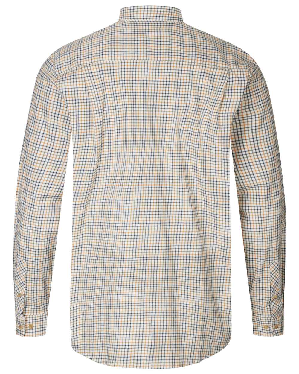 Classic Yellow Check coloured Seeland Shooting Shirt on white background 