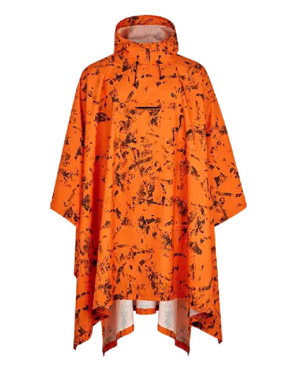 Seeland Taxus Camo Rain Poncho in InVis Blaze Orange 