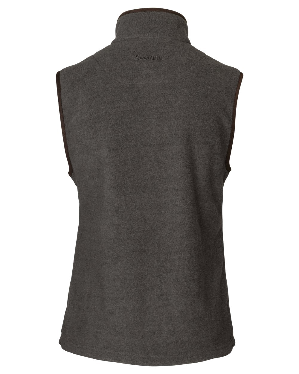 Dark Grey Melange coloured Seeland Womens Woodcock Ivy Fleece Waistcoat on white background 