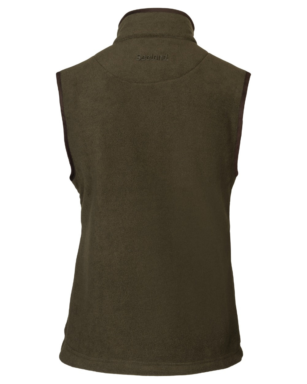 Pine Green Melange coloured Seeland Womens Woodcock Ivy Fleece Waistcoat on white background 