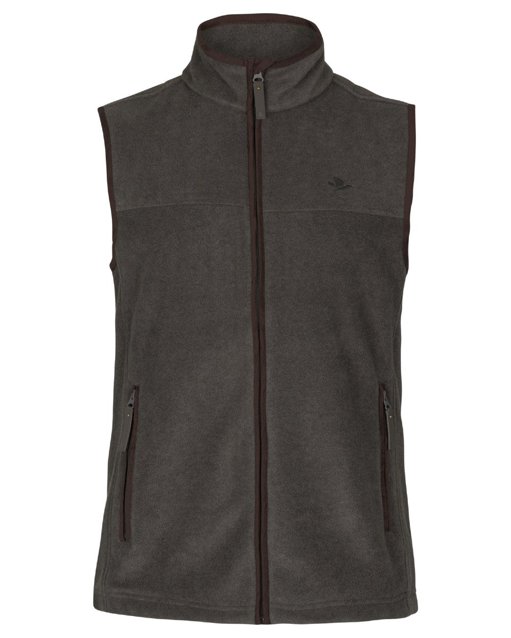 Dark Grey Melange coloured Seeland Woodcock Earl Waistcoat on white background 