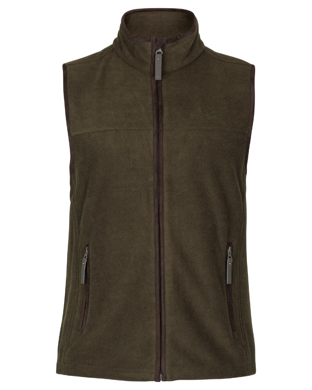 Pine Green Melange coloured Seeland Woodcock Earl Waistcoat on white background 