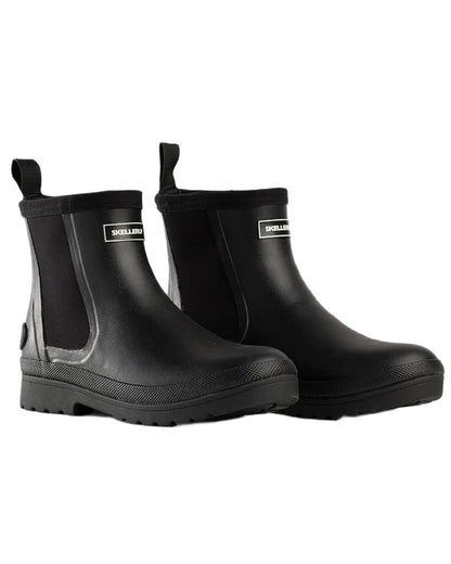 Black coloured Skellerup Meadow Ankle Boots on white background 
