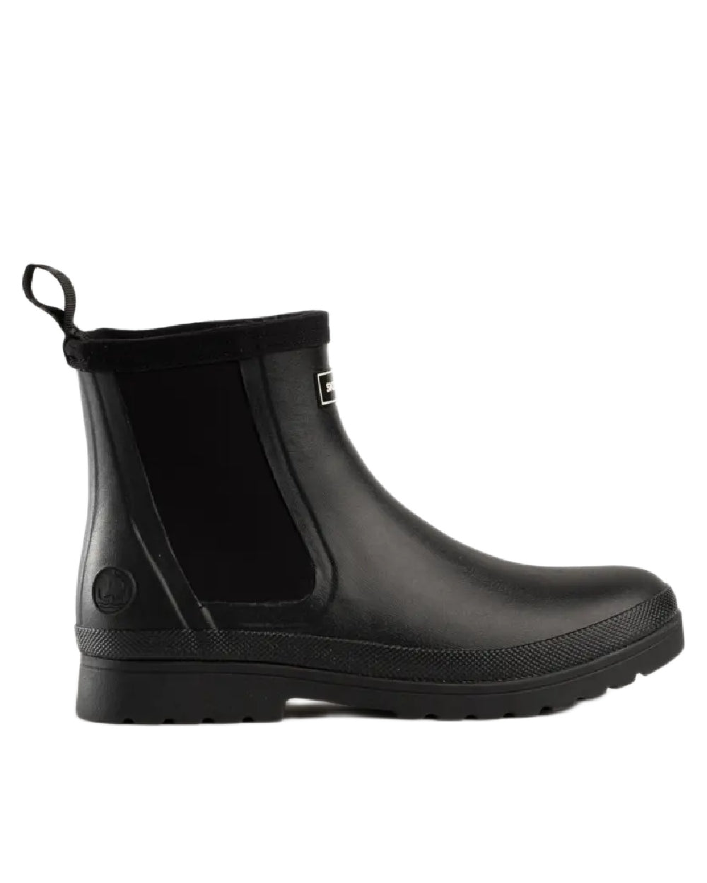 Black coloured Skellerup Meadow Ankle Boots on white background 