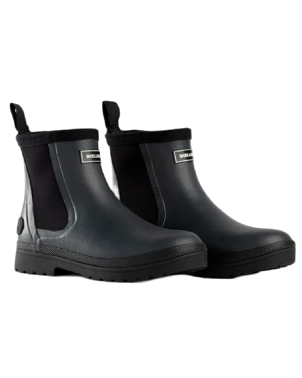 Midnight coloured Skellerup Meadow Ankle Boots on white background 