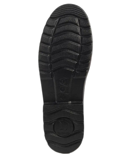Black coloured Skellerup Womens Meadow Wellingtons on white background 