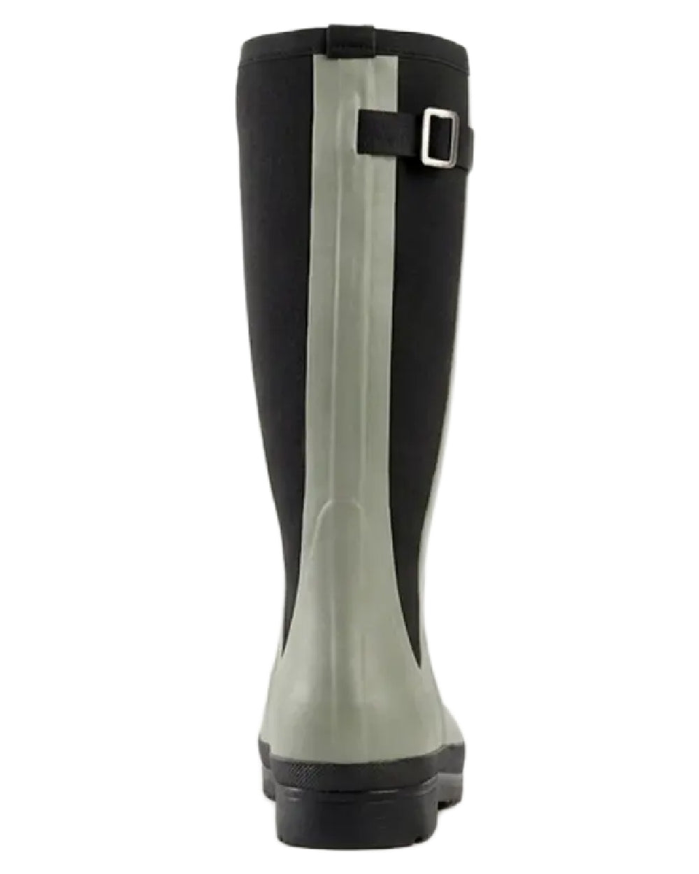 Olive coloured Skellerup Womens Meadow Wellingtons on white background 
