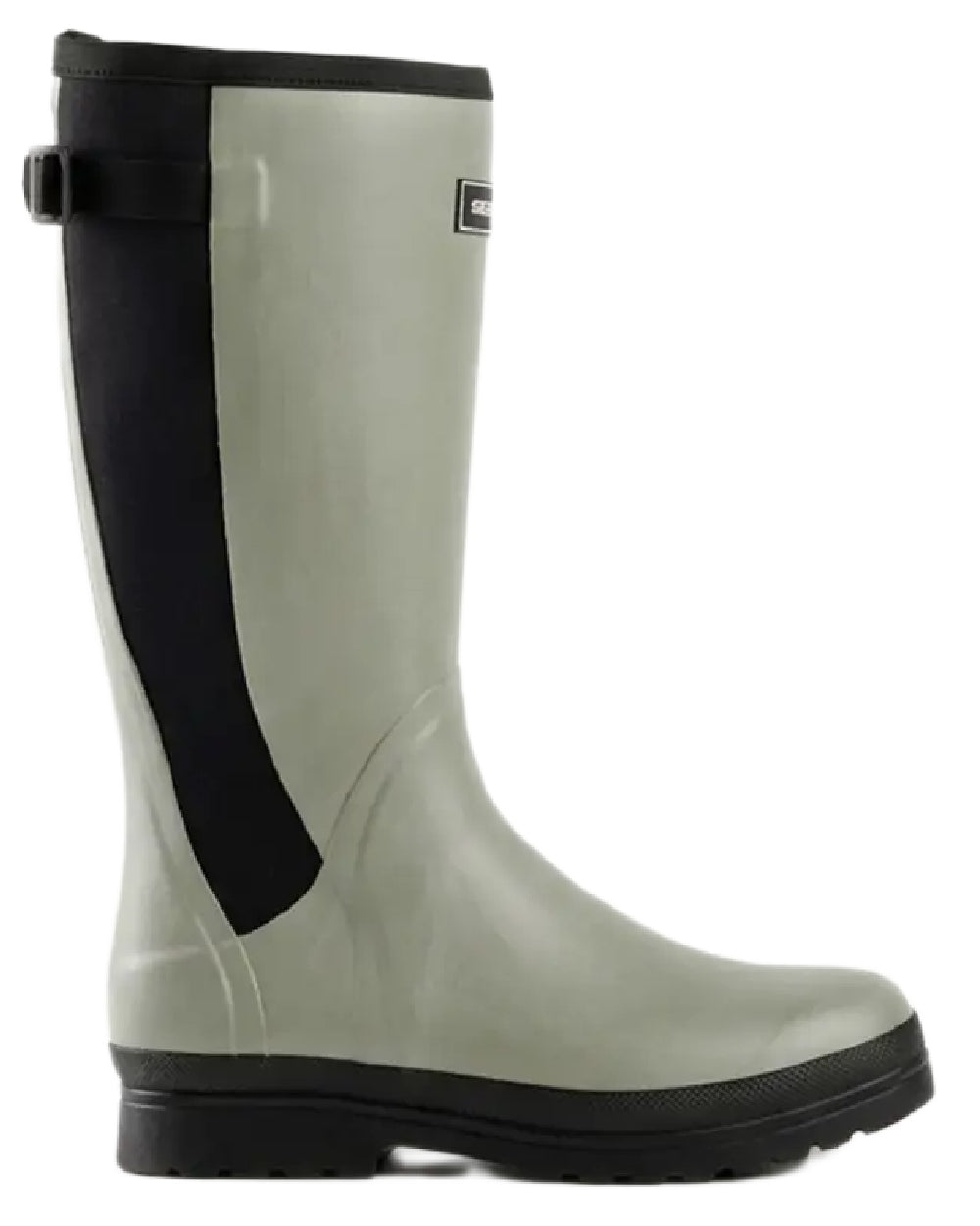 Olive coloured Skellerup Womens Meadow Wellingtons on white background 