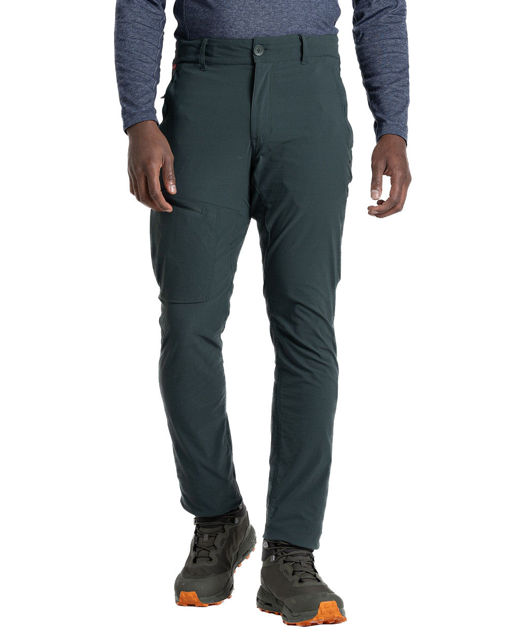 Spruce Green Coloured Craghoppers Mens NosiLife Pro Active Trousers On A White Background 